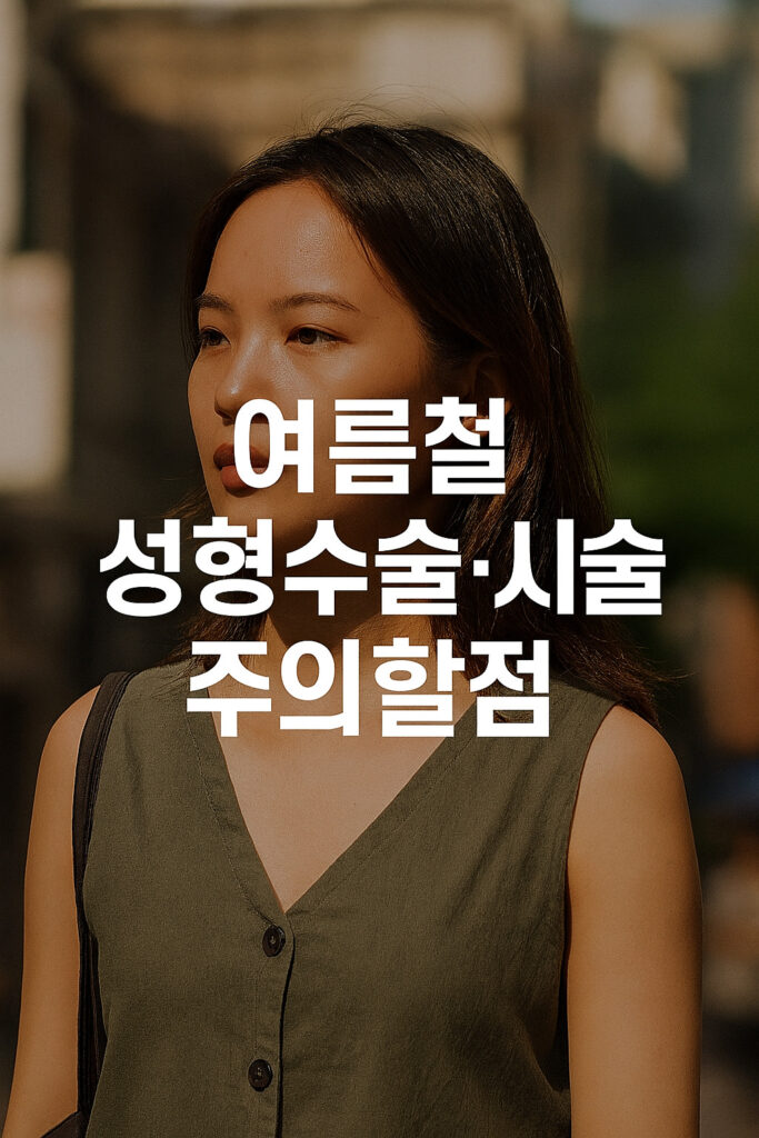 여름 성형 수술 주의할점